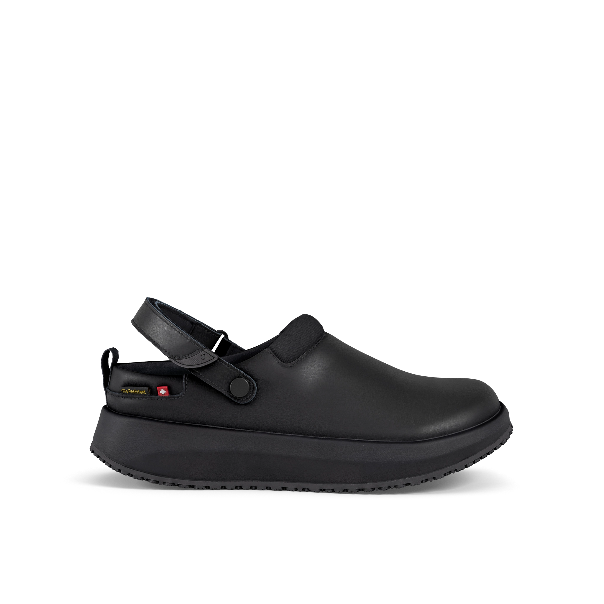 Joya Ace SR - Black Women's Work Shoe - Comfortable Clog - Swiss
