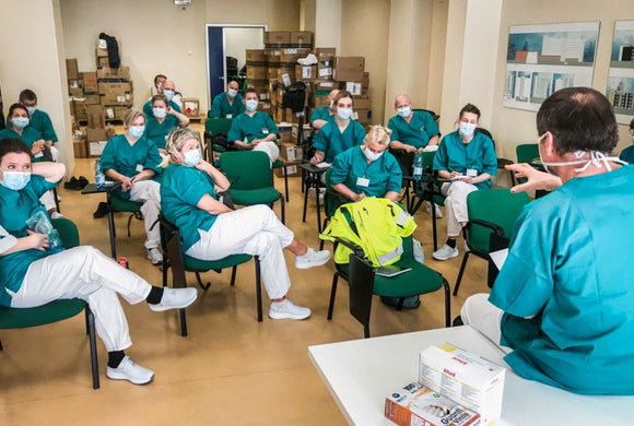 Joya es parte del equipo médico noruego en tiempos de Corona en Italia